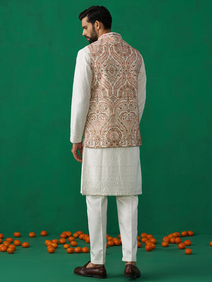 KASHMIRI MIRROR KURTA JACKET SET