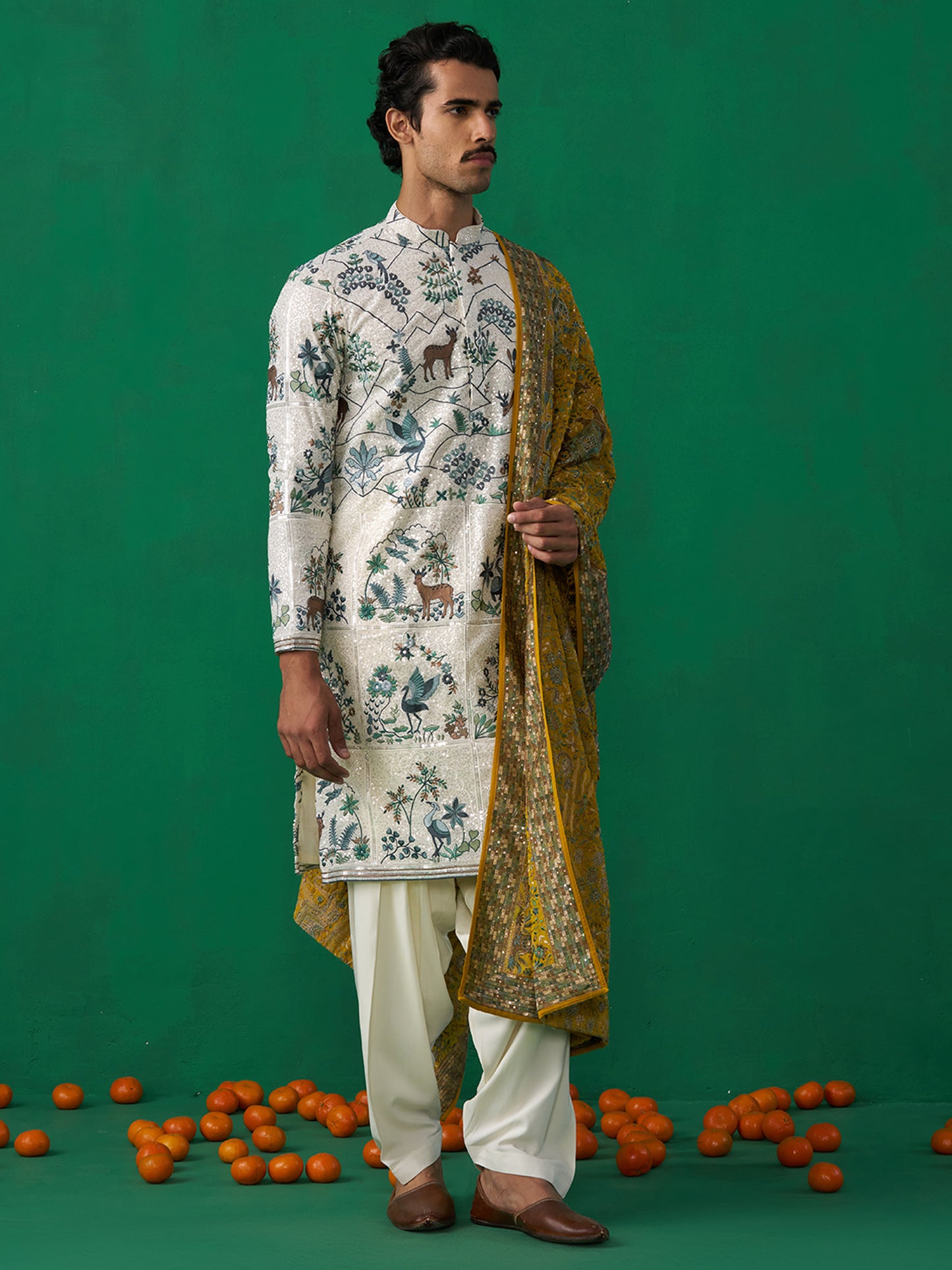 SWAN IVORY KURTA SET