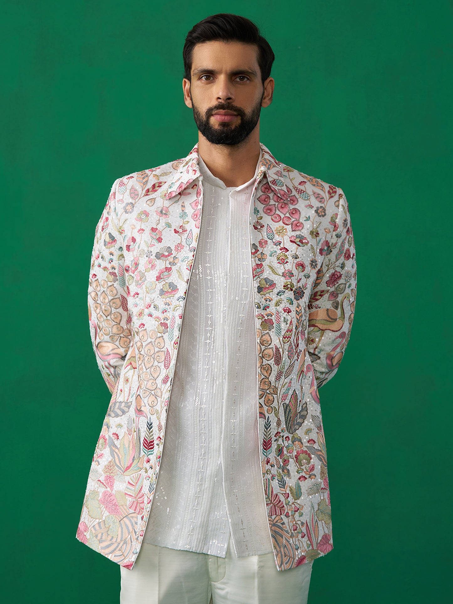 HANSRAJ IVORY JODHPURI SET