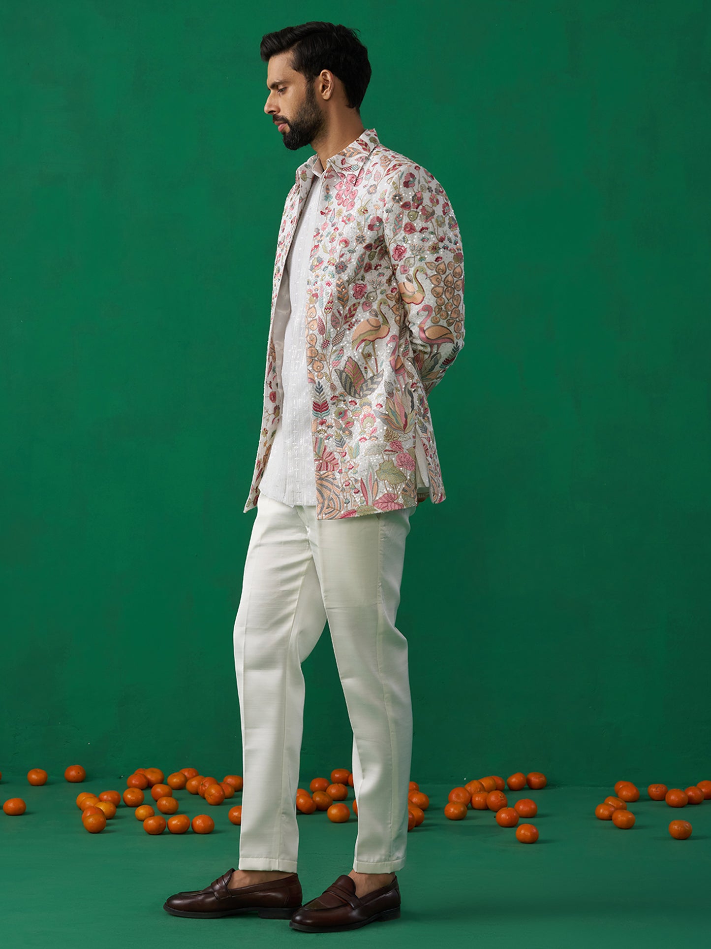 HANSRAJ IVORY JODHPURI SET