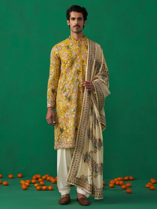 PHOOLPANKH HALDI KURTA SET