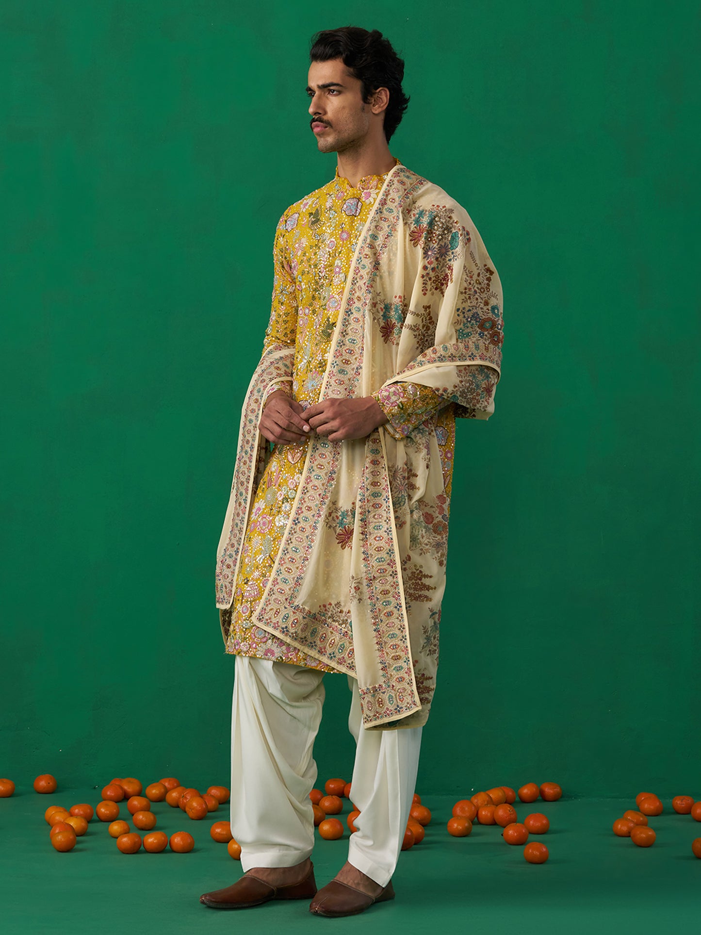 PHOOLPANKH HALDI KURTA SET