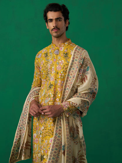PHOOLPANKH HALDI KURTA SET