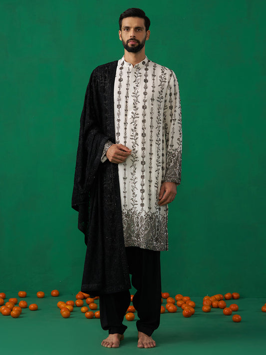PAISLEY IVORY KURTA SET