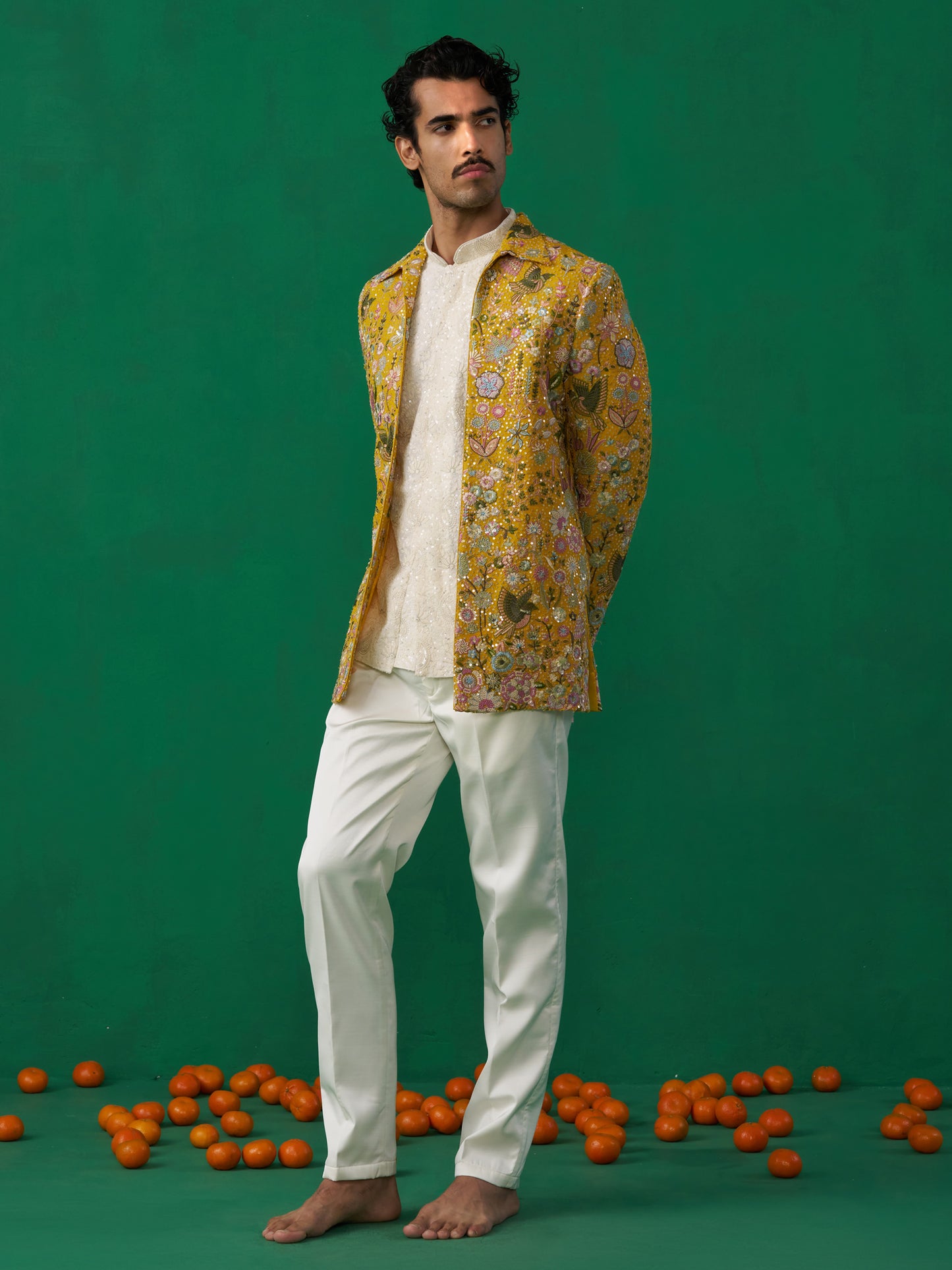 PHOOLPANKH HALDI JODHPURI SET