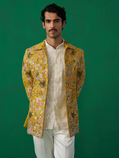 PHOOLPANKH HALDI JODHPURI SET