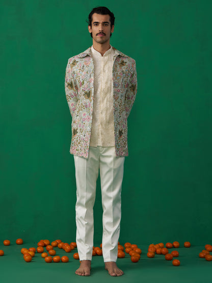 PHOOLPANKH SKY BLUE JODHPURI SET