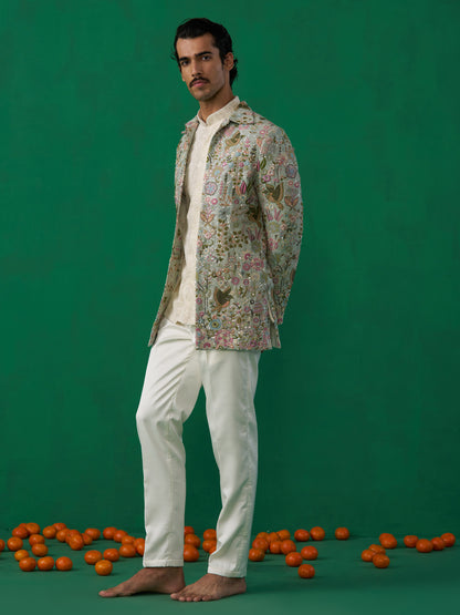 PHOOLPANKH SKY BLUE JODHPURI SET