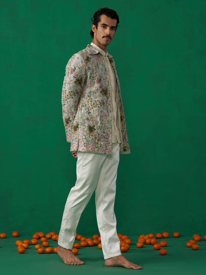 PHOOLPANKH SKY BLUE JODHPURI SET