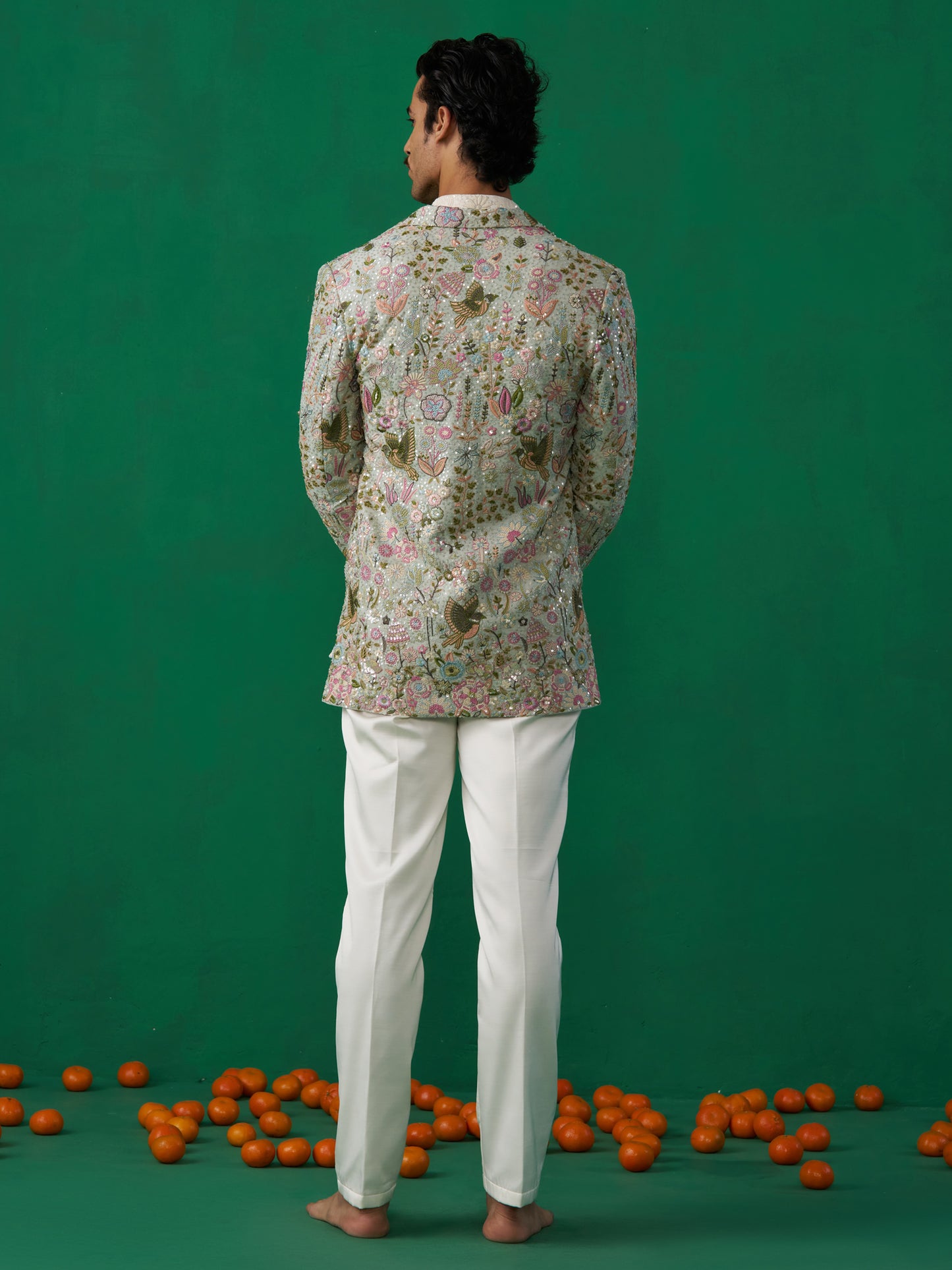 PHOOLPANKH SKY BLUE JODHPURI SET