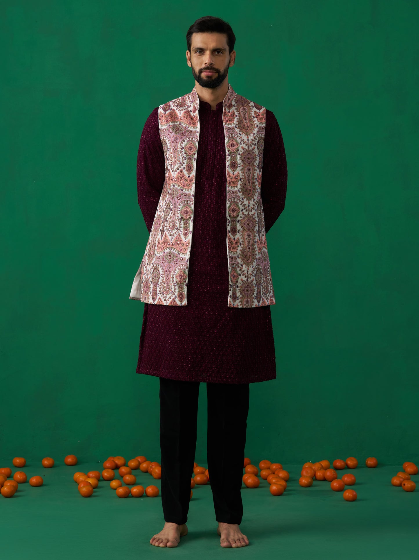 KASHMIRI MULTI KURTA JACKET SET