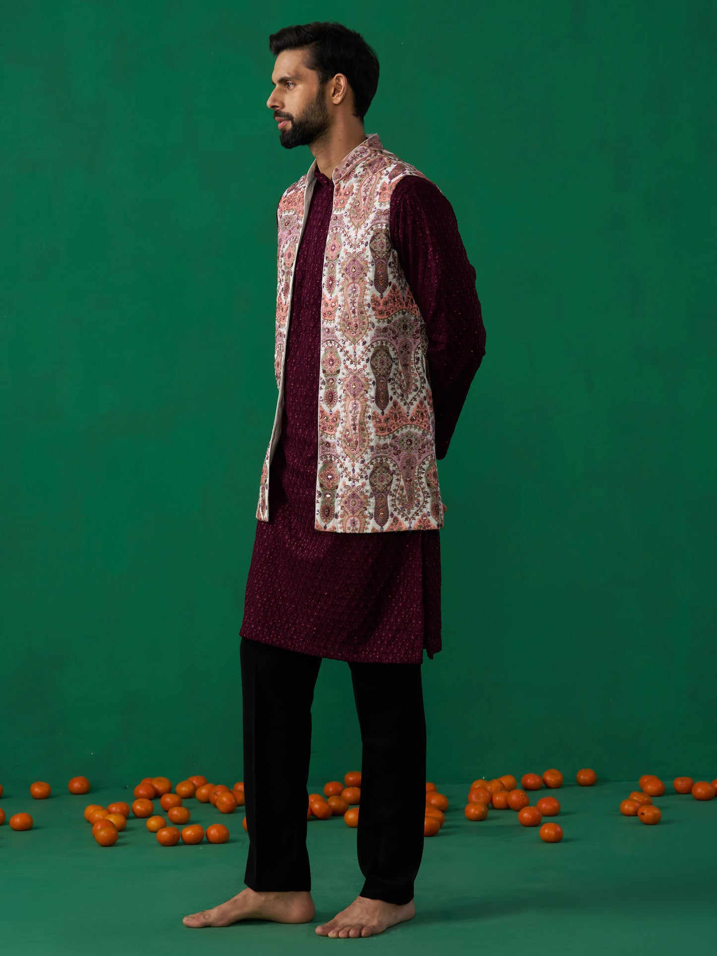 KASHMIRI MULTI KURTA JACKET SET