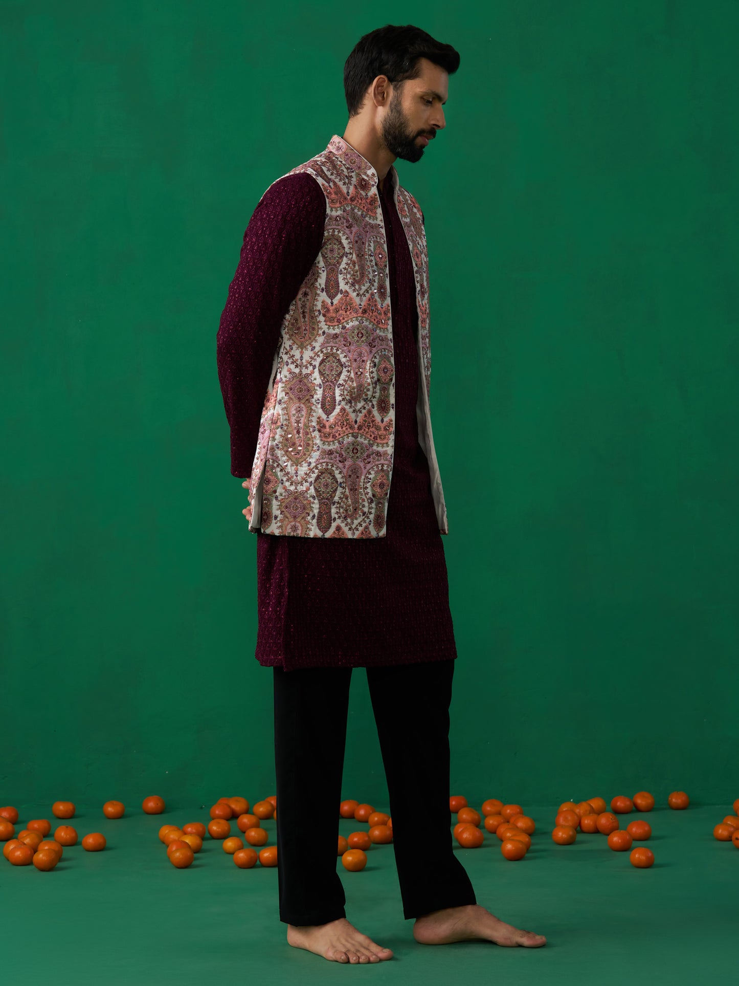 KASHMIRI MULTI KURTA JACKET SET