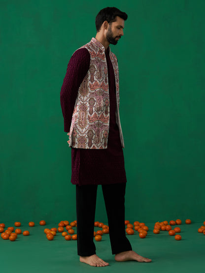 KASHMIRI MULTI KURTA JACKET SET