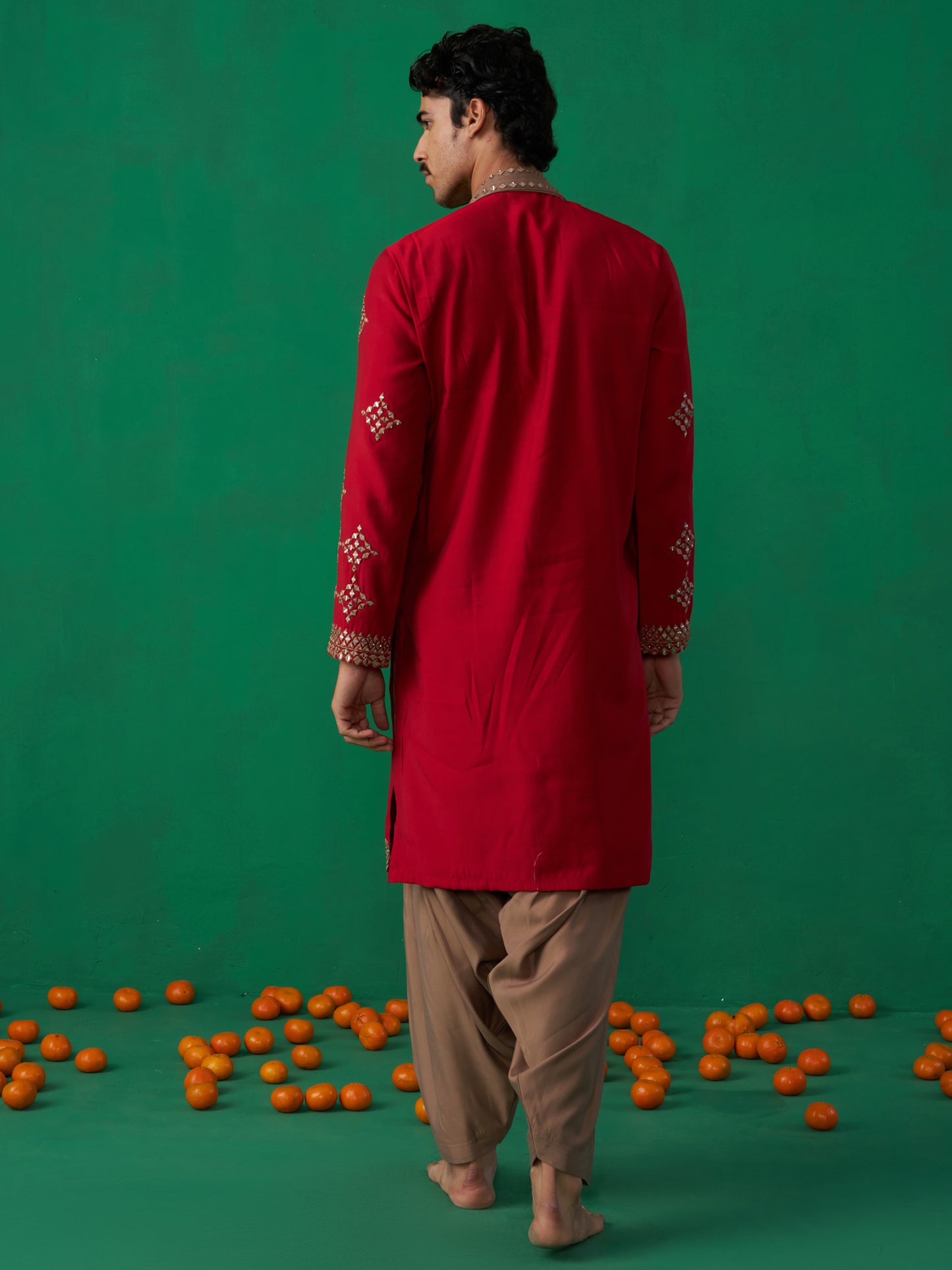DARPAN RED KURTA SET