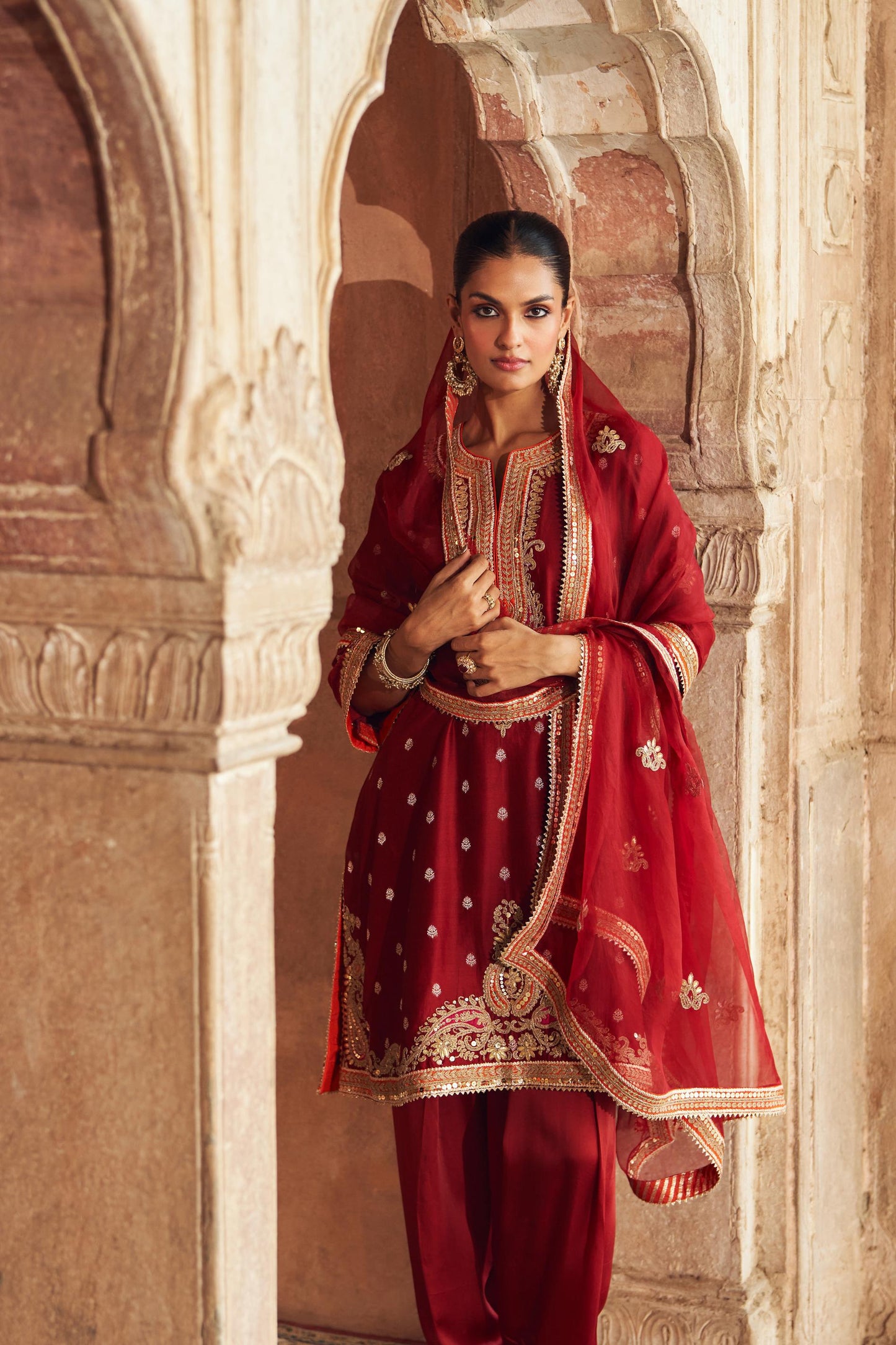 MEHWISH - SHORT KURTA WITH SALWAR AND DUPATTA