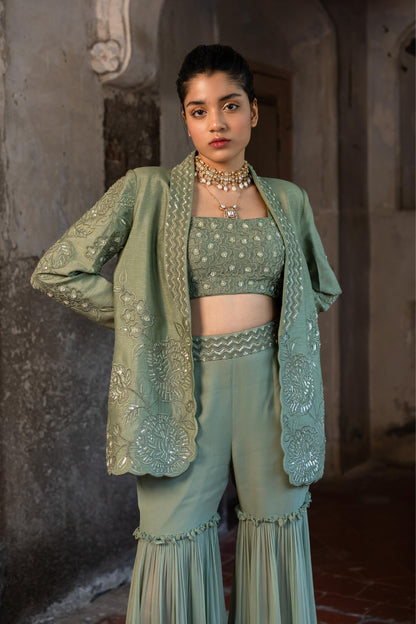 PISTA GREEN BLAZER SET