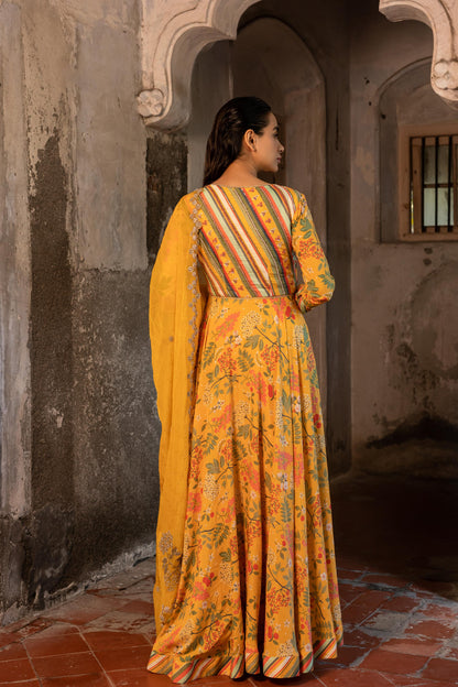 MARIGOLD YELLOW ANARKALI SET