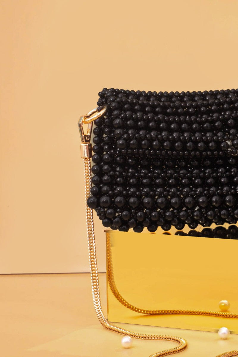 VIOLA PEARL PURSE - BLACK