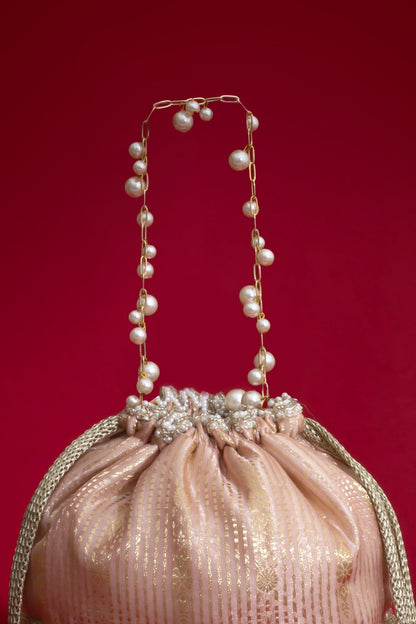VIVAAH EMBELLISHED BUCKET BAG - PINK
