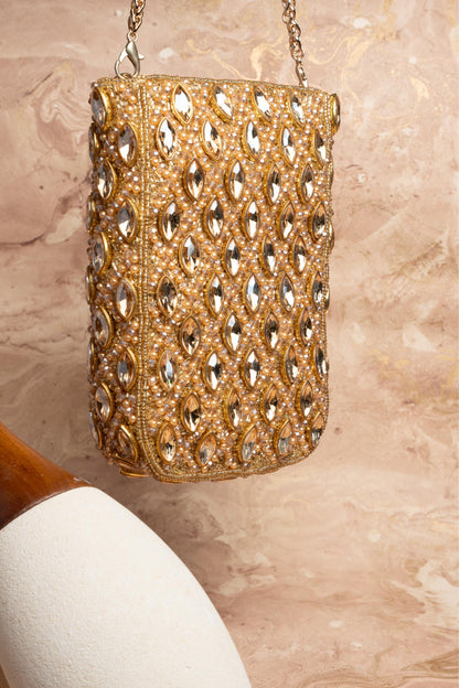 WATER CRYSTAL TRENDY ARMOUR GOLD