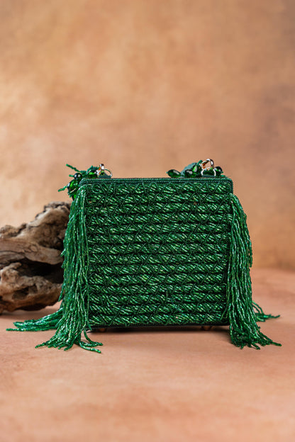 WEAVE FRINGE KASSE EMERALD