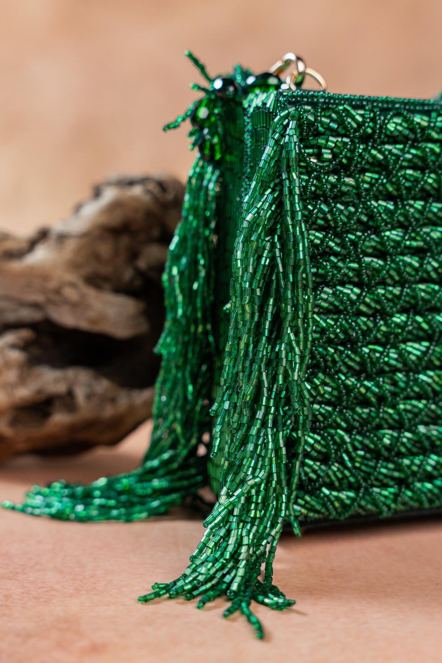 WEAVE FRINGE KASSE EMERALD