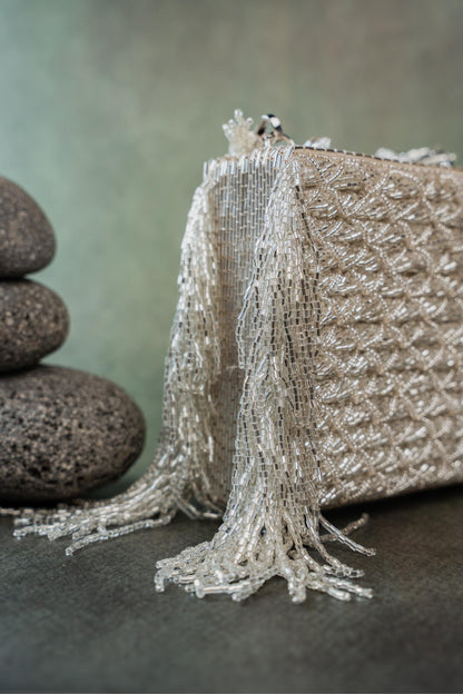 WEAVE FRINGE KASSE SILVER