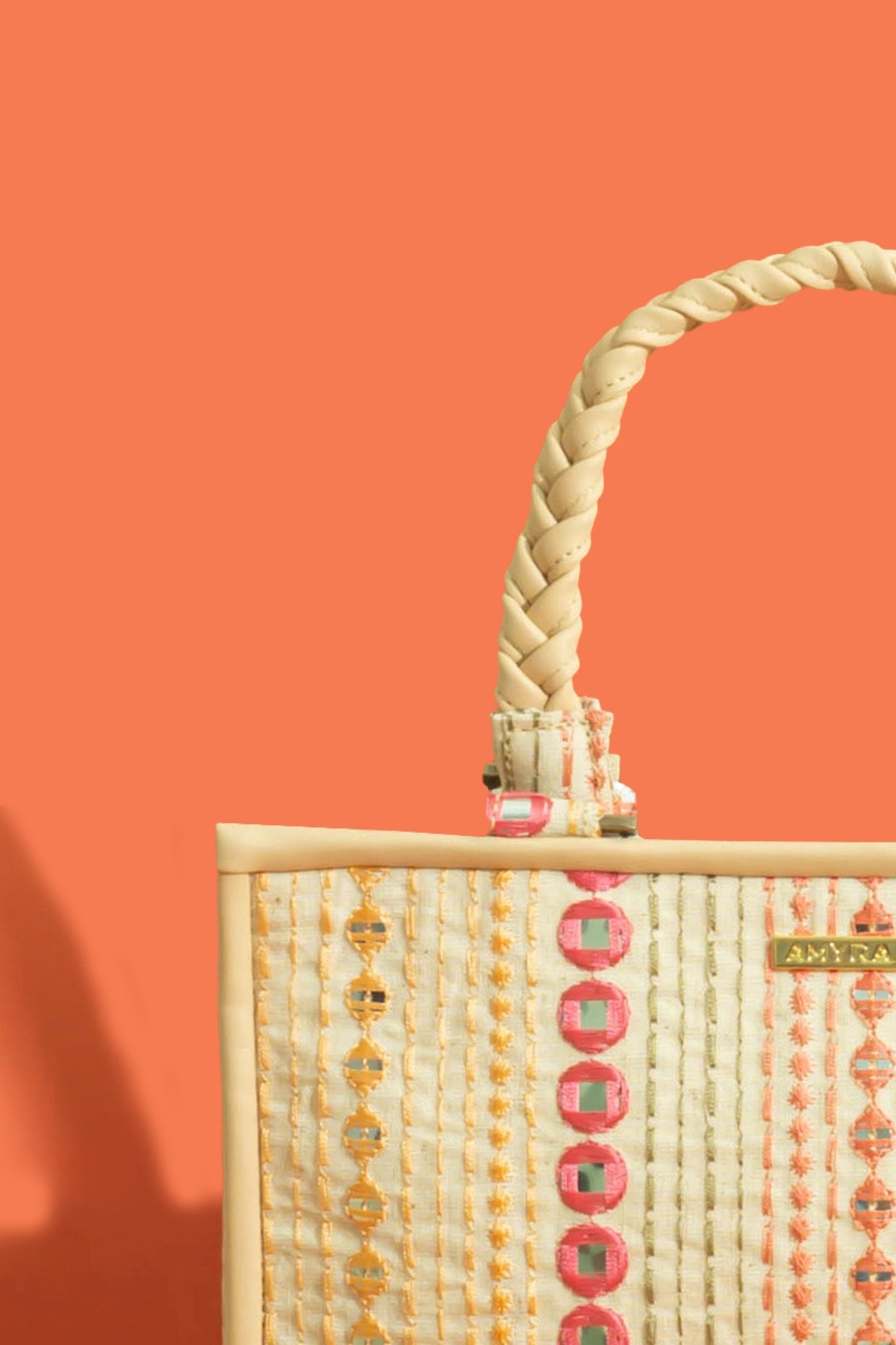 ZOEY MIRROR EMBROIDERED HANDBAG - MULTICOLOR