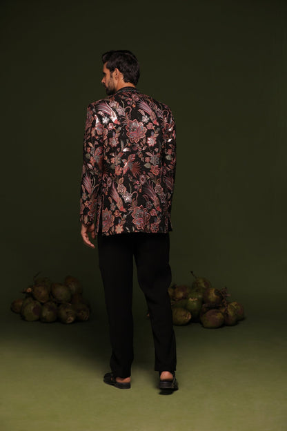 AGAM MULTI JODHPURI SET WITH SHORT SHIRT PANT - White Maison de Couture