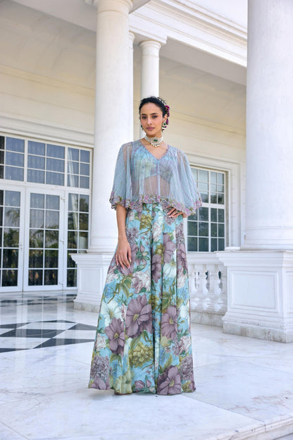 AMAIRA CAPE SET - White Maison de Couture