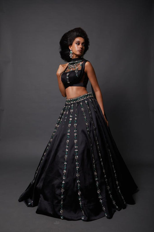 SEHER BLACK LEHENGA SET