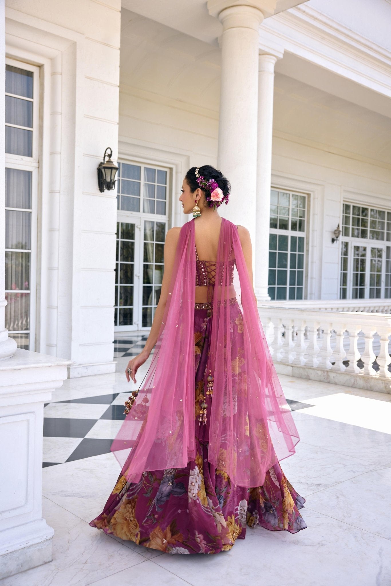 CYNTHIA LEHENGA SET - White Maison de Couture