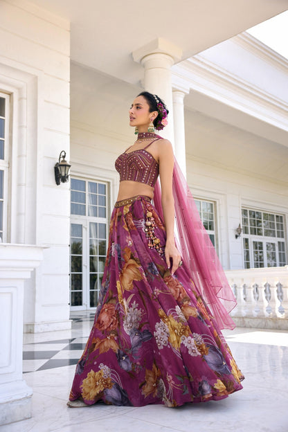 CYNTHIA LEHENGA SET - White Maison de Couture