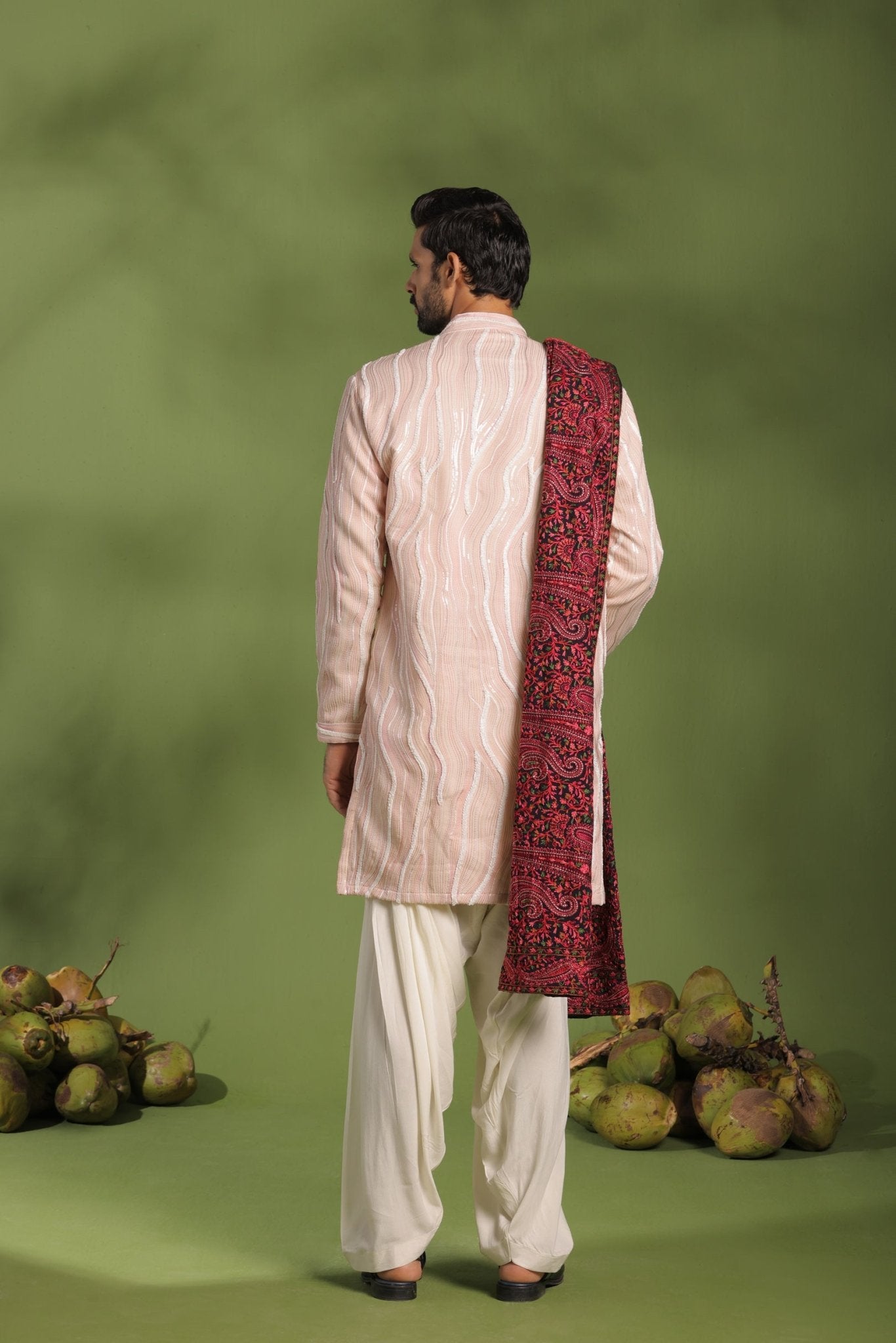 DAKSHA WHITE KURTA SET WITH PATIYALA AND DUPATTA - White Maison de Couture