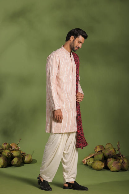 DAKSHA WHITE KURTA SET WITH PATIYALA AND DUPATTA - White Maison de Couture