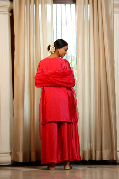 PINK SHORT KURTA SET