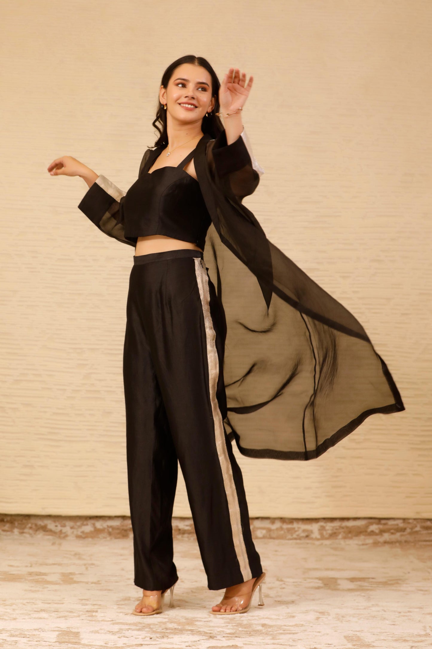CHAMAK LONG COAT WITH COORDS