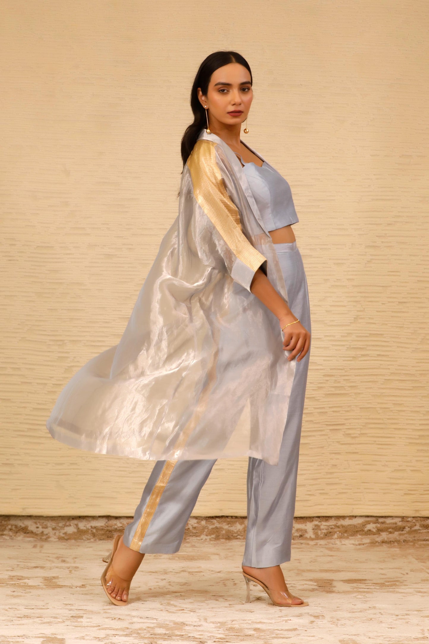 CHAMAK LONG COAT WITH COORDS