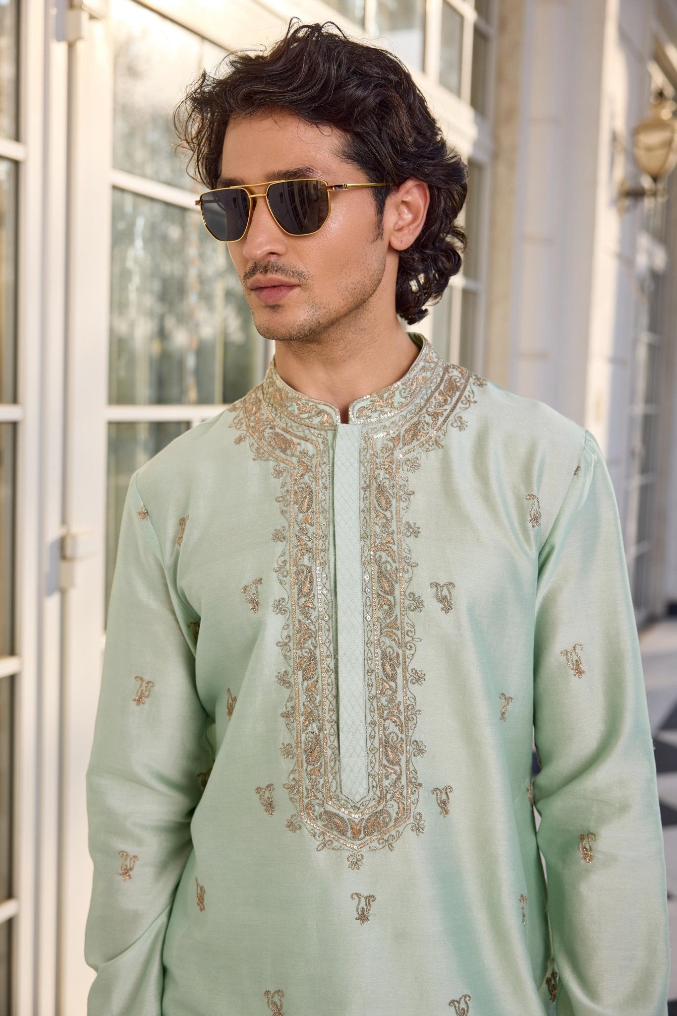 ESFHAN KURTA SET - White Maison de Couture