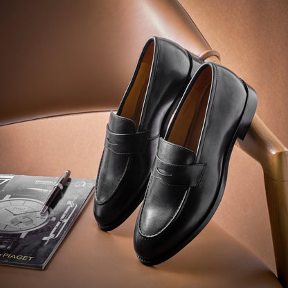 BLACK JAVA MOCCASINS