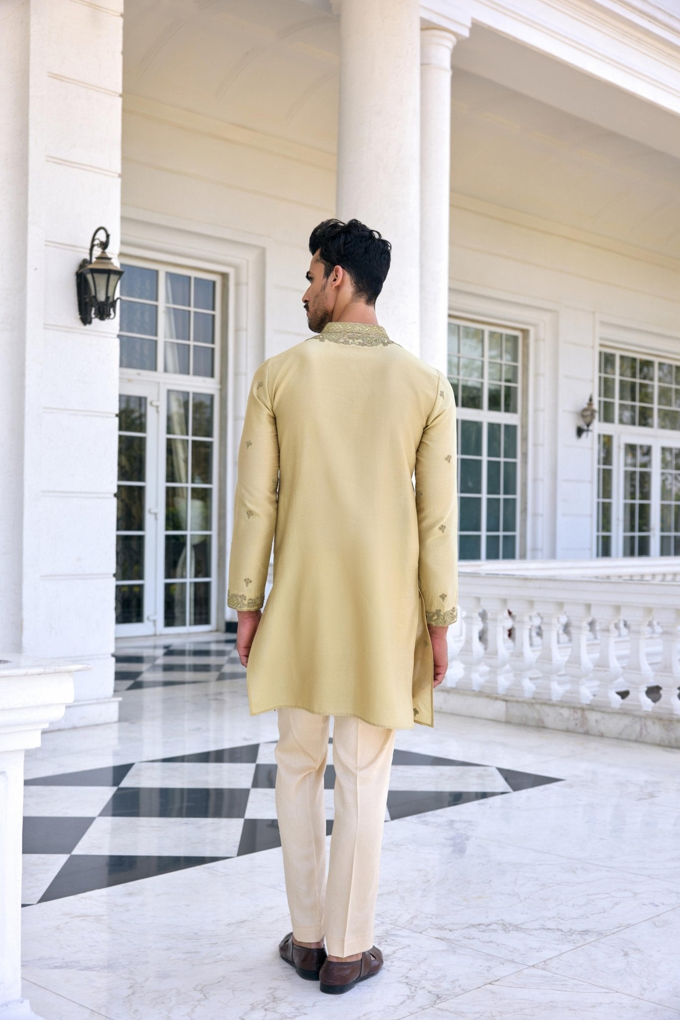 FARMAN KURTA SET - White Maison de Couture