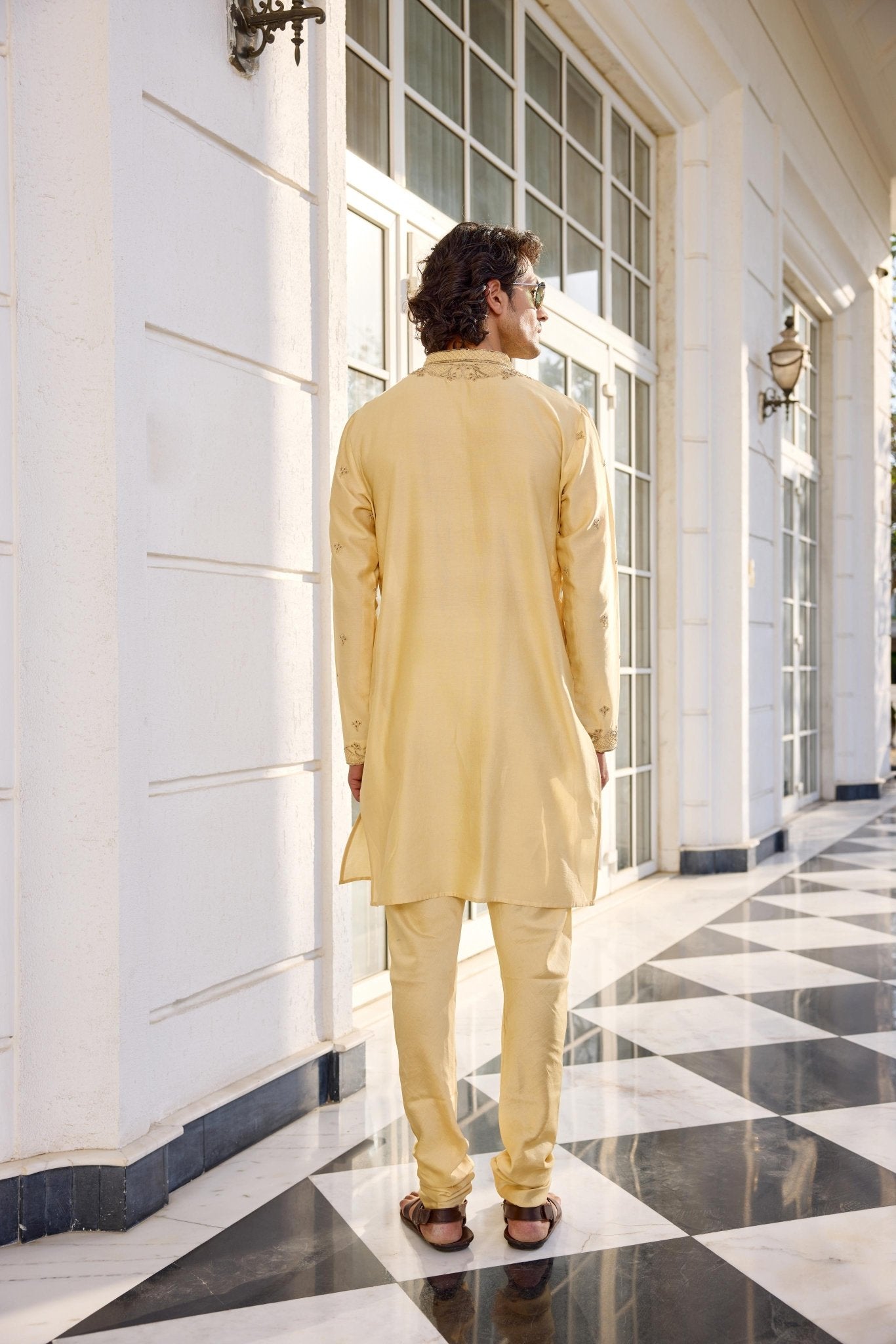FARMAN KURTA SET - White Maison de Couture