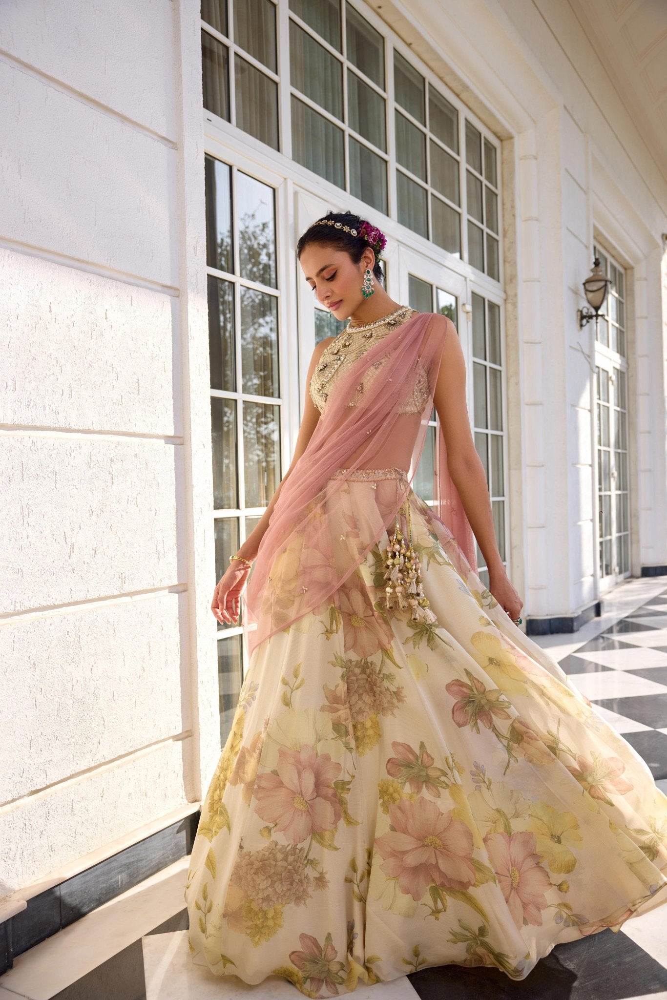 JULIETTE LEHENGA SET - White Maison de Couture
