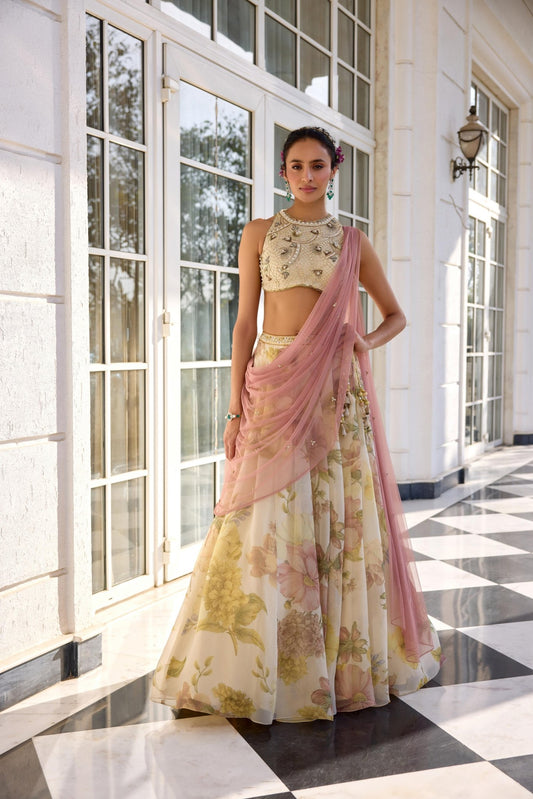 JULIETTE LEHENGA SET - White Maison de Couture