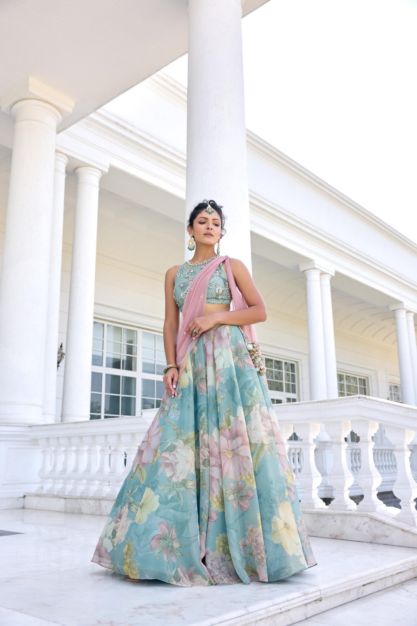 JULIETTE LEHENGA SET - White Maison de Couture