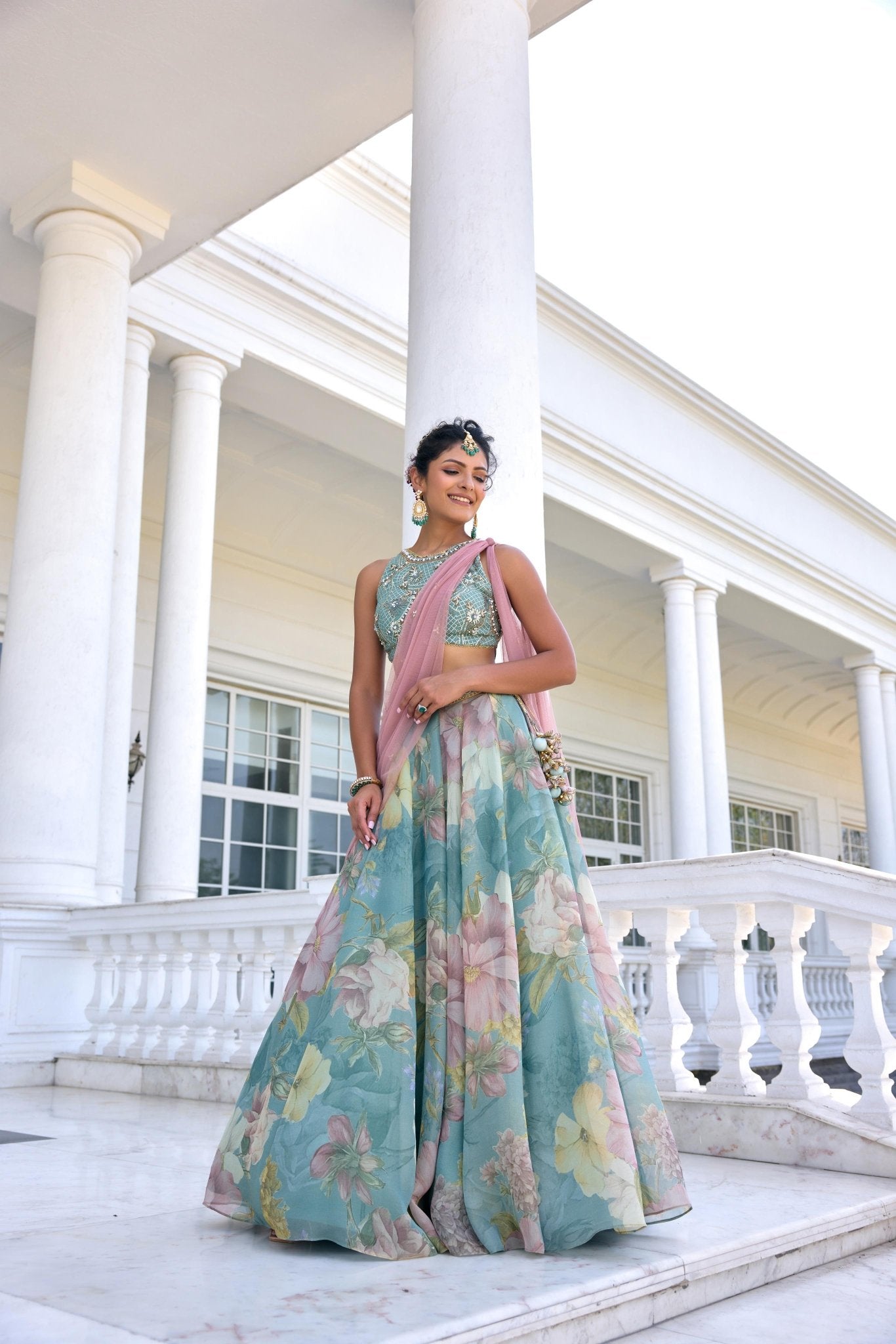 JULIETTE LEHENGA SET - White Maison de Couture