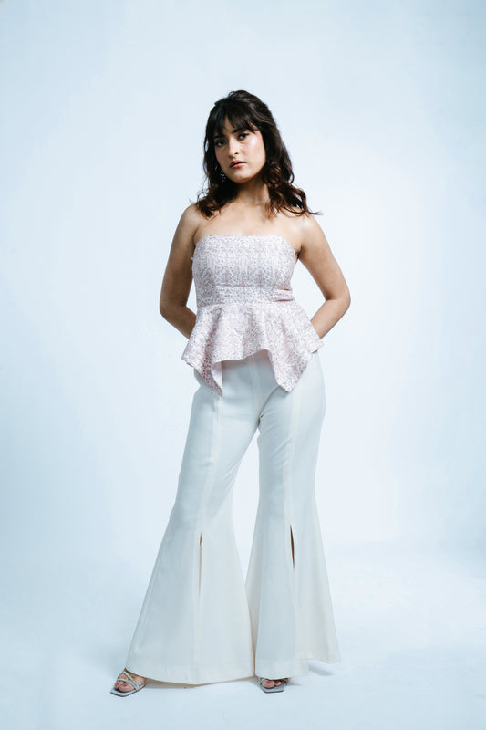 BLUSH HEIRLOOM PEPLUM CORSET