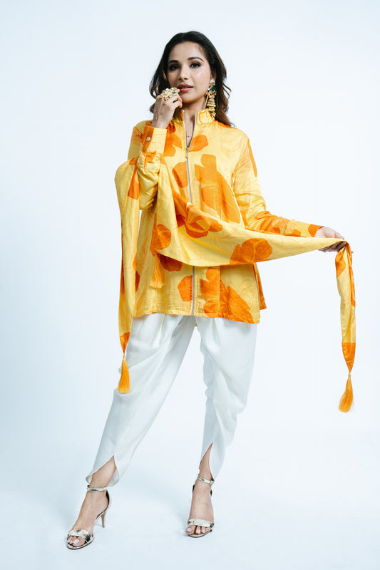 ZIPPED KALLII SHIRT WITH CLASSIC TULIP PANTS