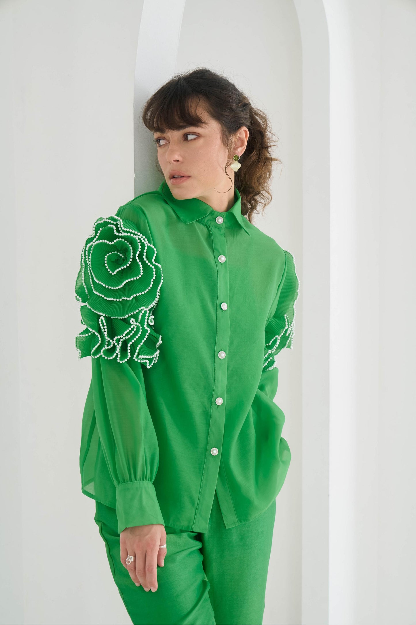 GREEN LYNNA SHIRT